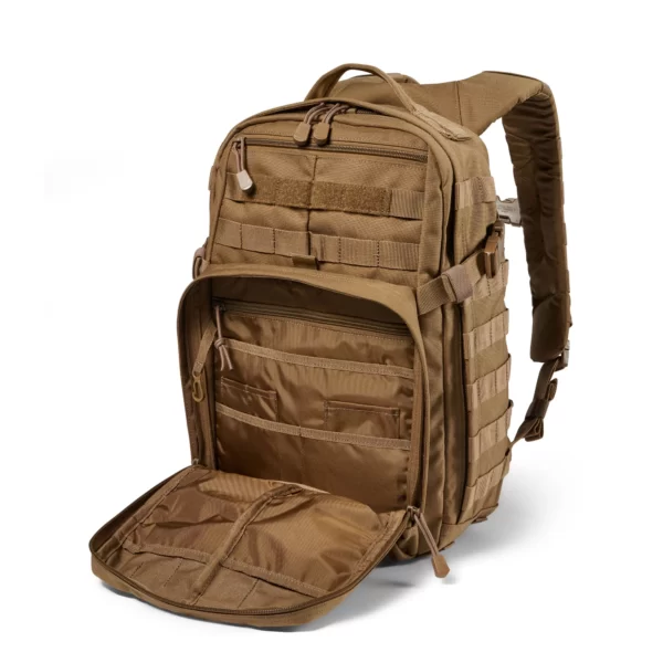 Тактичний рюкзак 5.11 Tactical RUSH12 2.0 Backpack колір - Койот (фото спереду маленьке відділення)