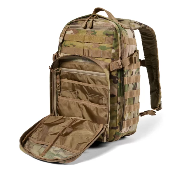 Тактичний рюкзак 5.11 Tactical RUSH12 2.0 Backpack колір - MultiCam (фото спереду малого відділення)