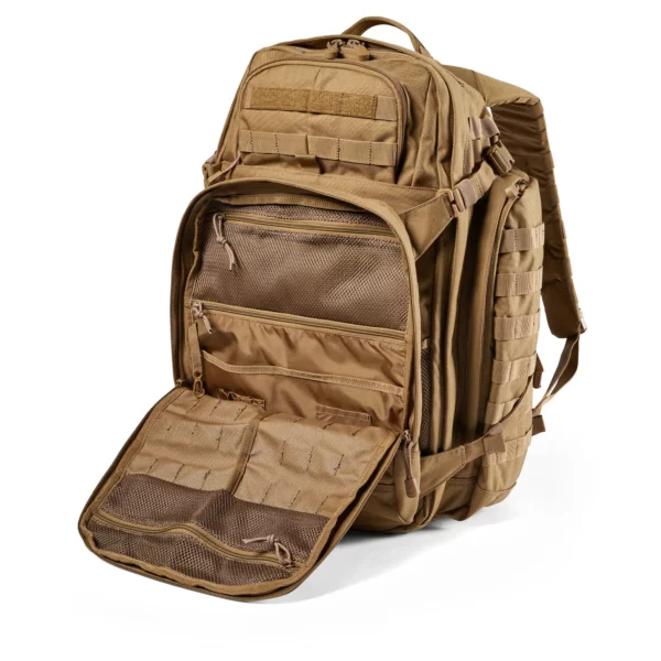 Тактичний рюкзак 5.11 Tactical RUSH72 2.0 Backpack колір - Койот (фото спереду малого відділення)