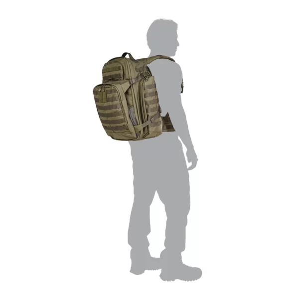 Тактичний рюкзак 5.11 Tactical RUSH72 2.0 Backpack колір - Олива (фото на спині)