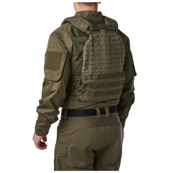 Плитоноска 5.11 TacTec Plate Carrier колір - Олива (фото ззаду)