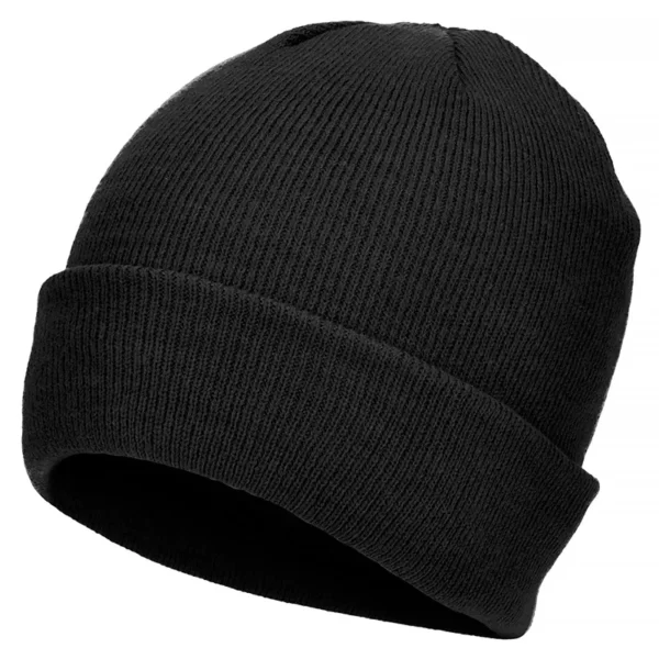 Шапка тонкої в'язки Beanie Cap від MIL-TEC, колір - Чорний (фото спереду)