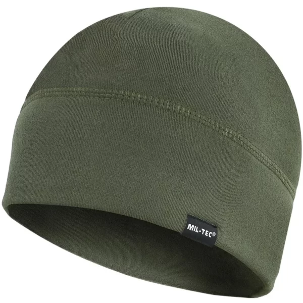 Шапка демісезонна Army Beanie Soft від MIL-TEC, колір - Олива (фото спереду)