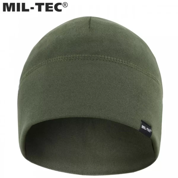 Шапка демісезонна Army Beanie Soft від MIL-TEC, колір - Олива (фото спереду)