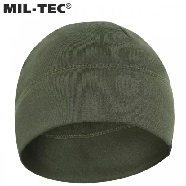 Шапка демісезонна Army Beanie Soft від MIL-TEC, колір - Олива (фото спереду)