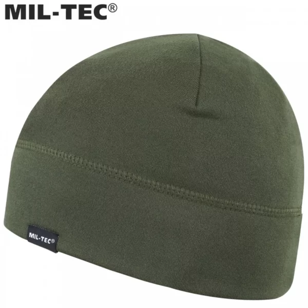 Шапка демісезонна Army Beanie Soft від MIL-TEC, колір - Олива (фото ззаду)