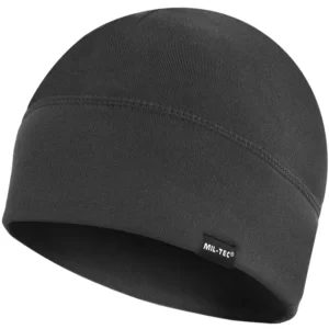 Шапка демісезонна Army Beanie Soft від MIL-TEC, колір - Чорний (фото з лівого боку)