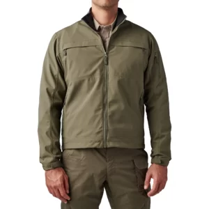 Демісезонна тактична куртка Chameleon softshell Jacket від 5.11 Tactical, колір - Олива (фото спереду)