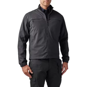 Демісезонна тактична куртка Chameleon softshell Jacket від 5.11 Tactical, колір - Чорний (фото спереду)