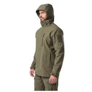 Куртка тактична штормова force rain shell jacket від 5.11 Tactical, колір - Олива (фото спереду)