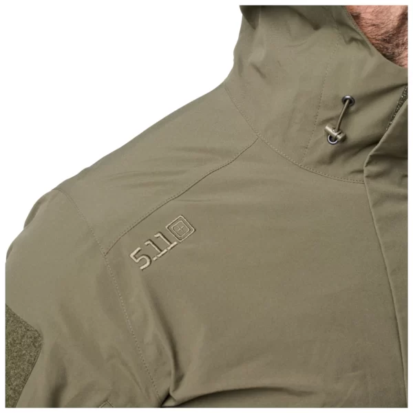 Куртка тактична штормова force rain shell jacket від 5.11 Tactical, колір - Олива (детальне фото)