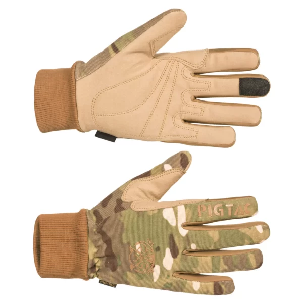 Тактичні демісезонні рукавички Mount Patrol Gloves від P1G, колір - камуфляж MTP (фото спереду)