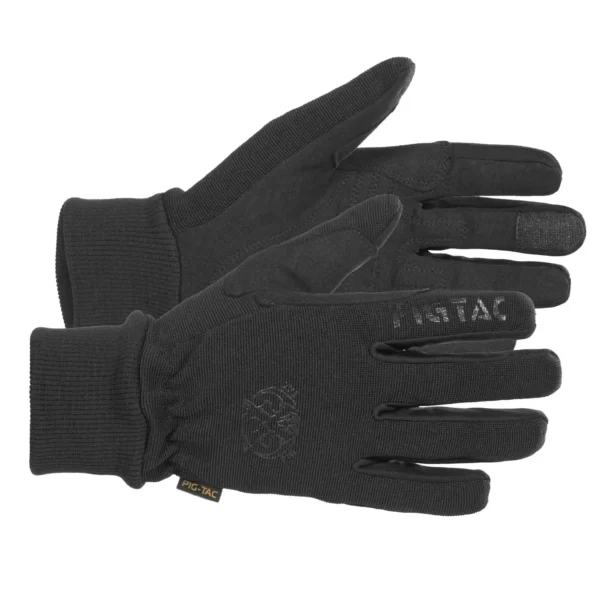 Тактичні демісезонні рукавички Mount Patrol Gloves від P1G, колір - Чорний (фото спереду)