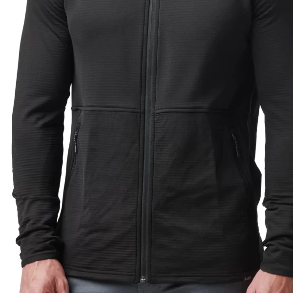 Тактична флісова кофта Stratos Full Zip від 5.11 Tactical, колір - Чорний (детальне фото)