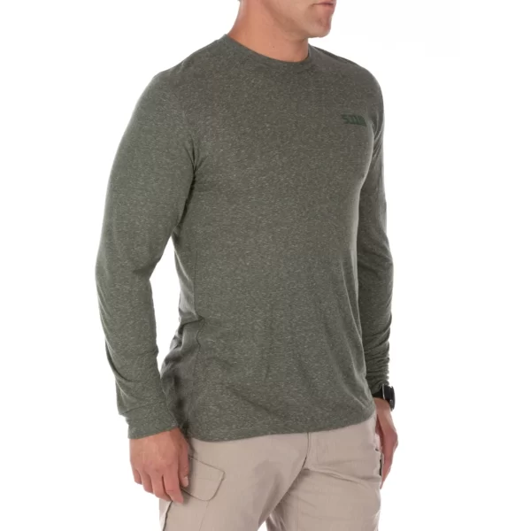 Термореглан Triblend Legacy long sleeve від 5.11 Tactical, колір - Олива (фото спереду)