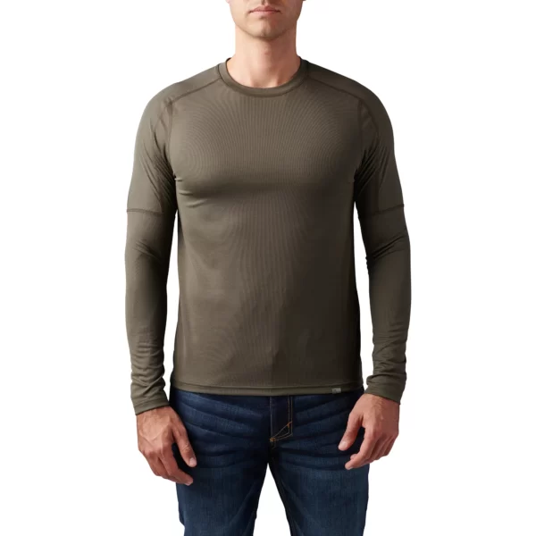 Термореглан Tropos long sleeve від 5.11 Tactical, колір - Олива (фото спереду)