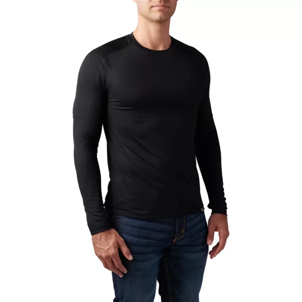 Термореглан Tropos long sleeve від 5.11 Tactical, колір - Чорний (фото спереду)