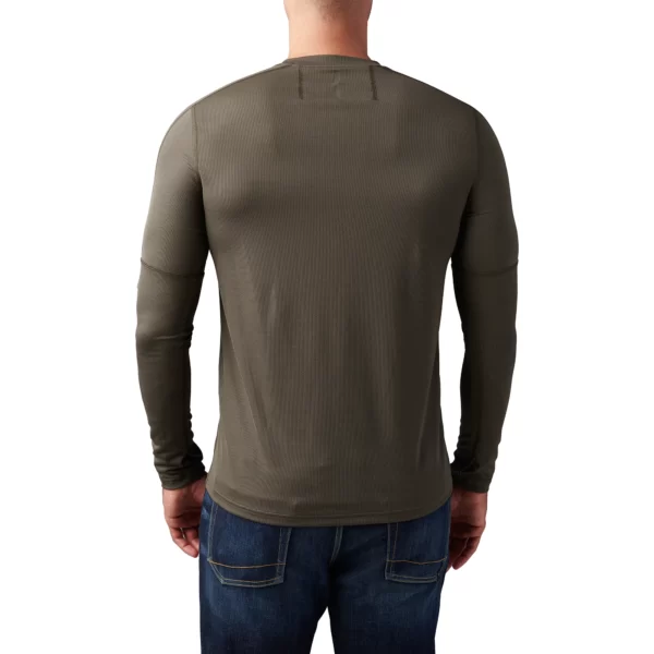 Термореглан Tropos long sleeve від 5.11 Tactical, колір - Олива (фото ззаду)