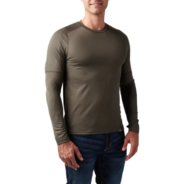 Термореглан Tropos long sleeve від 5.11 Tactical, колір - Олива (фото спереду)