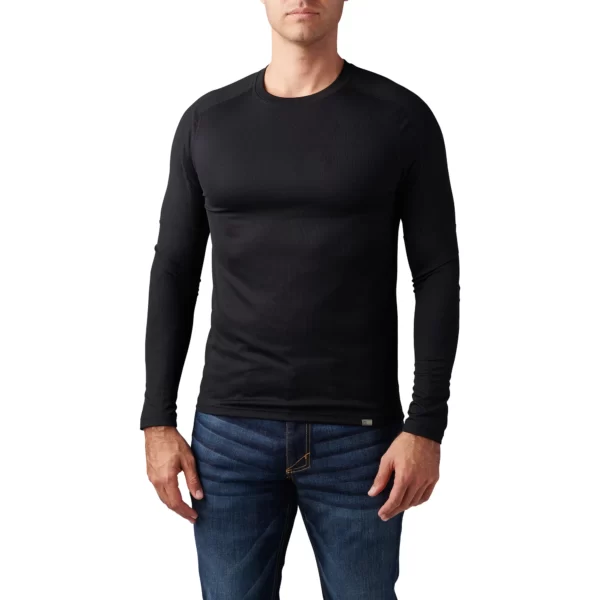 Термореглан Tropos long sleeve від 5.11 Tactical, колір - Чорний (фото спереду)