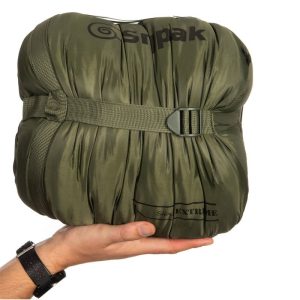 Спальний мішок 4-сезони Snugpak Sleeper Expedition Green (фото складеного спальника)